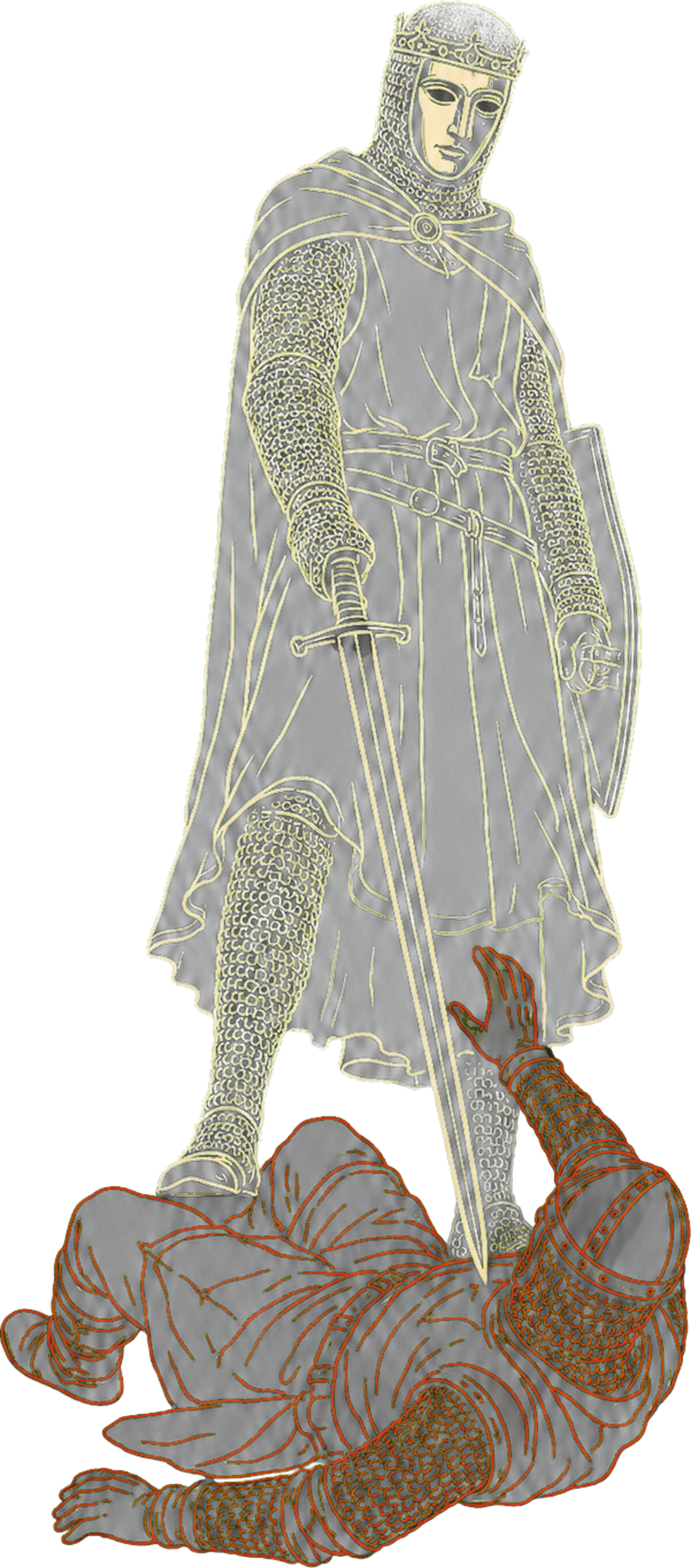 Baldwin IV the Leper King Catholic history shirt artwork