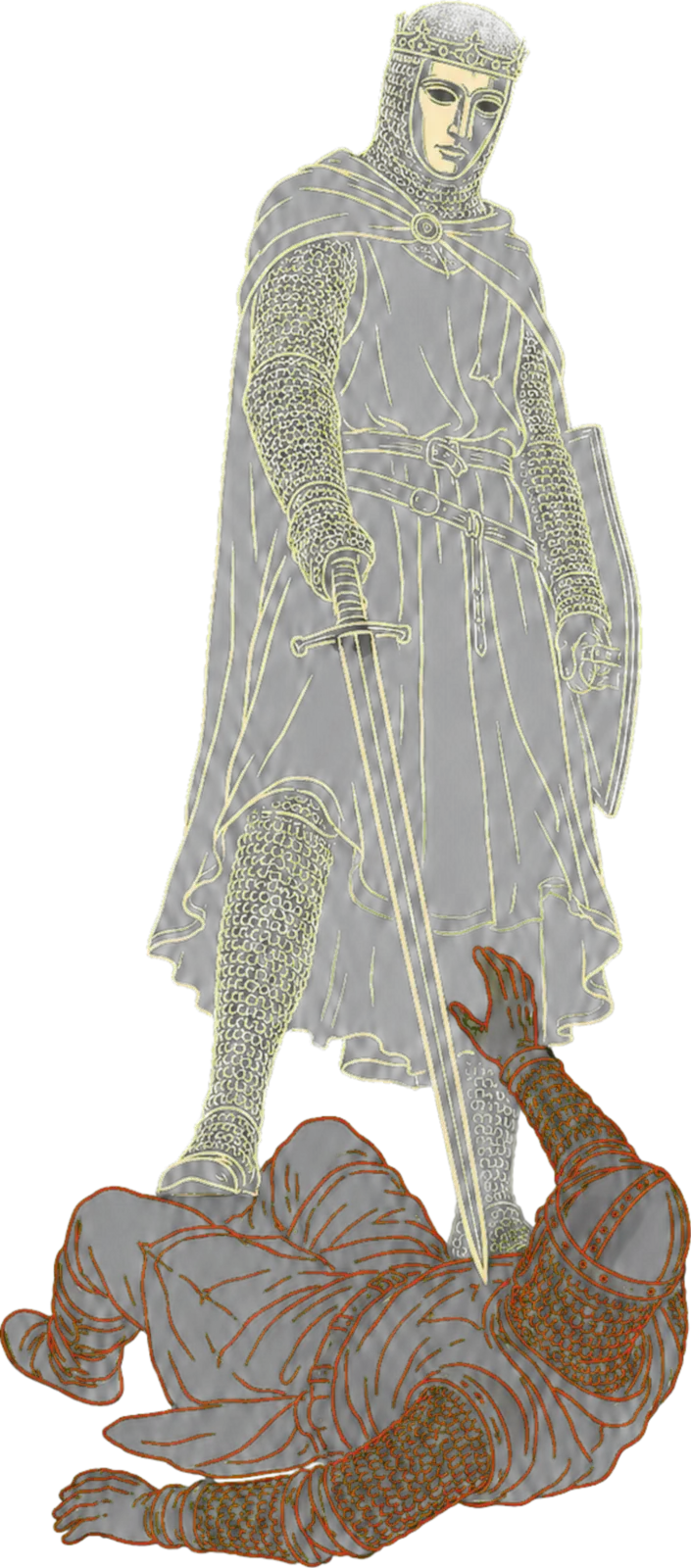 Illustration of Baldwin IV, King of Jerusalem